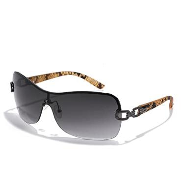 Imagem de Óculos de sol grandes gradiente feminino vintage senhora estilo verão tons de sol óculos de sol feminino, padrão c06 arma cinza, china