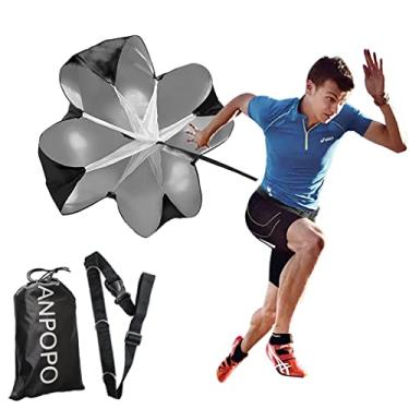Imagem de ANPOPO Paraquedas Bfsmile Running Speed Training 142 cm com alça ajustável, bolsa de transporte gratuita. Paraquedas de corrida com resistência de velocidade para crianças, jovens e adultos (1 guarda-chuva)