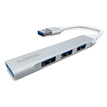 Imagem de Hub Usb 3.0 E Usb 2.0 Alumínio 4 Portas Prata Comtac 1103