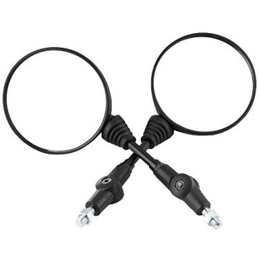 Imagem de Espelho retrovisor de motocicleta 2 peças espelho retrovisor de guidão dobrável de motocicleta, espelhos laterais reflexivos para alumínio KLX250 KL250 alumínio