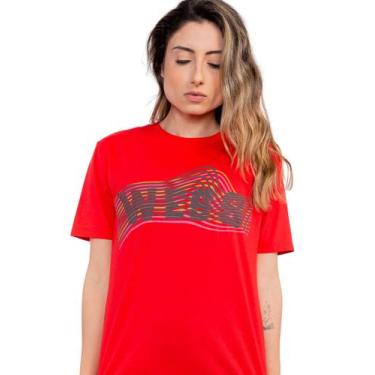 Imagem de Camiseta Geometric Lines Vermelha She  Wess Clothing