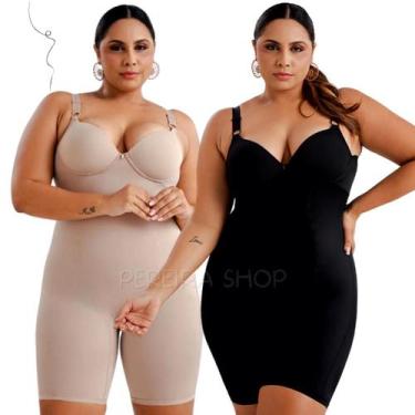 Imagem de Cinta Body Bory Bori Modelador Modeladora Macaquinho Plus Size Com Boj