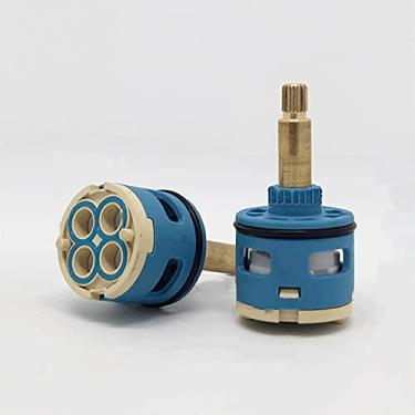 Imagem de Cartucho de torneira de cerâmica 35 mm de substituição para torneira de controle interno torneira de disco de cerâmica para torneira misturadora azul