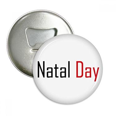 Imagem de Celebrate Christmas Day Canada Blessing Abridor de garrafas ímã de geladeira emblema multifuncional