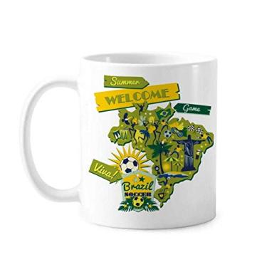 Imagem de Welcom Brazil Caneca de futebol de verão cerâmica xícara de café porcelana louça