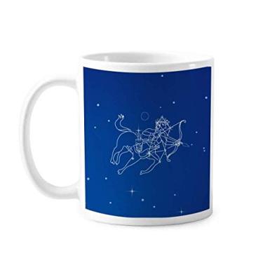 Imagem de Caneca com padrão de constelação de sagitário Star Universe cerâmica xícara de café porcelana louça
