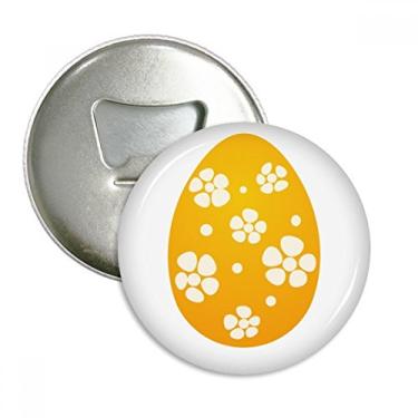 Imagem de Emblema multifuncional com emblema de ímã de geladeira com design de ovo amarelo para festival religião de Páscoa