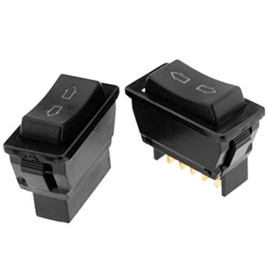 Imagem de 2 peças 12 V LED carro janela elétrica para cima para baixo interruptor basculante 5 pinos