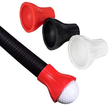 Imagem de GoSports Ferramenta para captação de bola de golfe – Pacote com 3 putter para pegador de bola, vermelho, preto, branco
