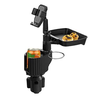 Imagem de FASSME copo para telefone para carro - copo multifuncional expansor bandeja alimentos, organizador expansor porta-copos carro para telefones celulares, alimentos, bebidas, lanches