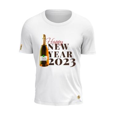 Imagem de Camiseta Champagne Shap Life Happy New Year 2023 Algodão