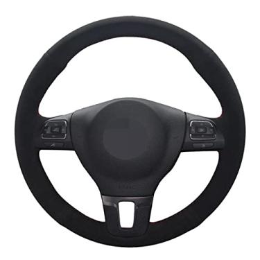 Imagem de Cobertura De Volante De Carro FaçA Você Mesmo CamurçA De Couro, Adequada Para Volkswagen Gol Tiguan B7 Passat Cc Touran Jetta Mk6
