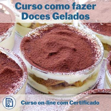 Imagem de Curso Online em videoaula de como fazer Doces Gelados com Certificado + 2 brindes