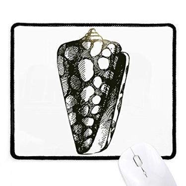 Imagem de Mousepad com ilustração preta Snail Marine Life Tapete de borracha para jogos