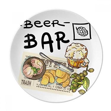 Imagem de Bife Bar França Prato de Cerveja Decorativo de Porcelana Salver Prato de Jantar