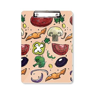 Imagem de Pizza Tomate Foods Pimentas, Cebola, Pasta, Bloco de Escrita Placa de Apoio A4