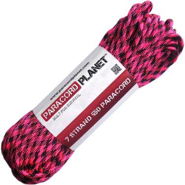 Imagem de PARACORD PLANET Mil-Spec Grau Comercial 250 kg Tipo III Nylon Paracord de Duas Cores (Obsidiana, 1,5 m)