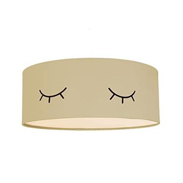 Imagem de Luminária Plafon Infantil Olhinho Cúpula 40x15 2E27 Cor: Cáqui
