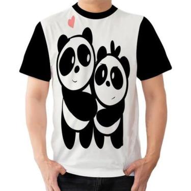 Imagem de Camiseta Camisa Panda Casal Familia Urso Animal Extinção 2 - Estilo Vi
