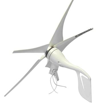 Imagem de Energia livre de turbinas eólicas 3000W, 48V 24V 12V 6 lâminas com MPPT Charge Controller Windmills RV iate Farm para uso doméstico, branco,24v