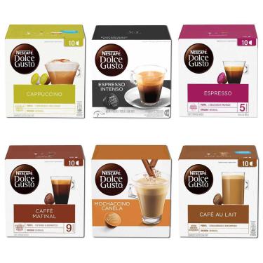 Imagem de Kit 60 Cápsulas de Nescafé Dolce Gusto Nestlé com 6 Sabores
