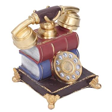 Imagem de Modelo de Telefone de Resina, Modelo de Telefone de Estilo Antigo, Modelo de Telefone Vintage, Decoração de Telefone Vintage, Decoração de Modelo de Telefone para Cafeteria