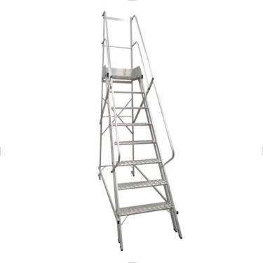 Imagem de Escada de Alumínio Trepadeira 7DG + Duplo Corrimão Plat 2000 Escaleve