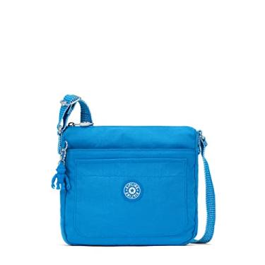 Imagem de Kipling Bolsa tiracolo feminina Sebastian, superleve, durável, bolsa de ombro, Azul ansioso, 13''L x 10.25''H x 1.75''D