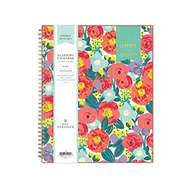 Imagem de Day Designer for Blue Sky Agenda semanal e mensal de ano acadêmico 2021-2022, 21,6 x 27,9 cm, capa flexível fosca, encadernada, desenho floral (132262)