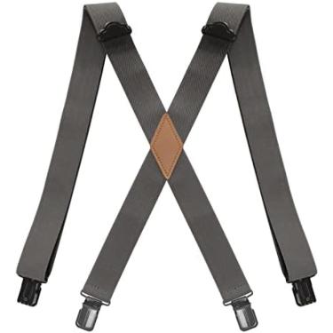 Imagem de Suspensório Suspensório Adulto Masculino Suspensório Masculino Suspensório Largo 4 Clipes Alças Elásticas Suspensórios De Trabalho Tipo X Alça Ajustável Jockstrap Masculino,Cinza Escuro,YUYANAIAI
