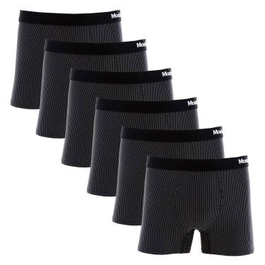 Imagem de Kit 6 Cuecas Boxer Mash Microfibra Risca de Giz 045.00