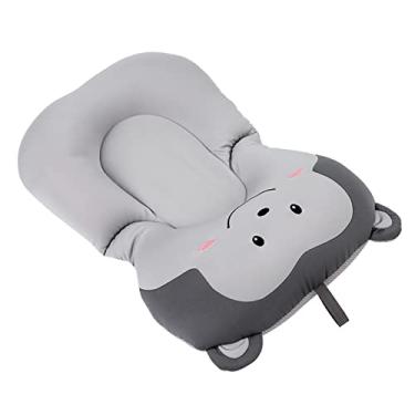 Imagem de Almofada flutuante para banheira almofada de ar flutuante para proteção da coluna infantil almofada de banho de bebê recém-nascido assento macio para proteção da coluna infantil (macaco pequeno sem gancho)