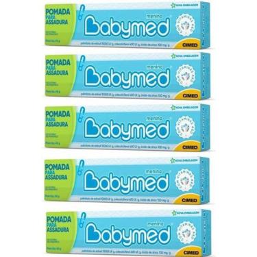 Imagem de Pomada Para Assaduras Babymed 45G - Azul Com 5Un