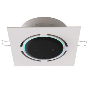 Imagem de Suporte Quadrado De Embutir Teto Para Alexa Echo Dot 3