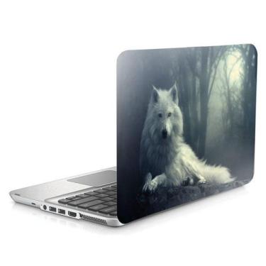 Imagem de Skin Adesivo Protetor Para Notebook 17,3" Lobo Branco White Wolf B22 -