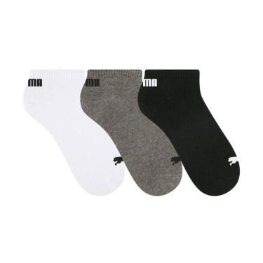 Imagem de Kit com 3 pares de meias sapatilha esportiva masculina Puma