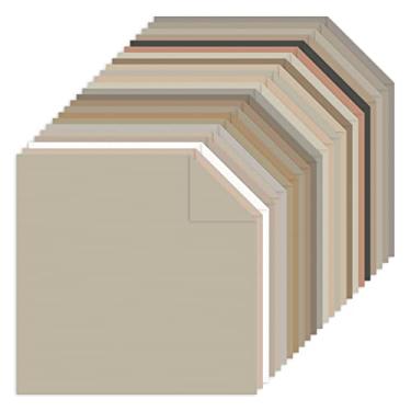Imagem de Livholic 48 folhas de papel de cartão colorido tons de terra, 12 x 12, 250 g/m², 41,7 kg, papel neutro para scrapbook, 24 cores sortidas, cinza dupla face, cartolina para Cricut, confecção de cartões
