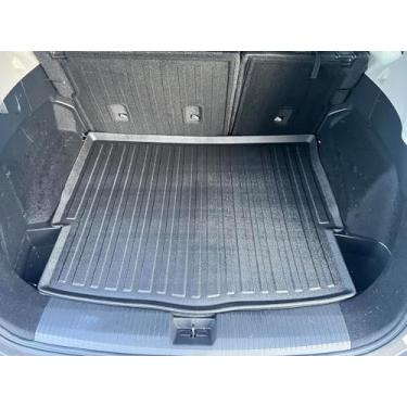 Imagem de Forro de carga premium para Nissan Rogue S SV SL Platinum 2021-2025 - 100% de proteção - Tapete de porta-malas de carro de ajuste personalizado - Tapete de carga preto - Forros de porta-malas medidos