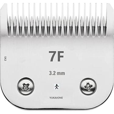 Imagem de Yukaione Lâminas de tosquiadeira destacáveis para cães de estimação, compatíveis com Andis Tamanho-7FC Comprimento de corte 1/8" (3,2 mm), Compatível com Oster A5, Wahl KM Series Clippers
