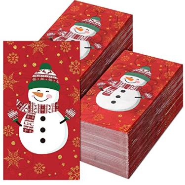 Imagem de 200 peças guardanapos de convidados de Natal toalhas de papel de natal para banheiro toalhas de mão descartáveis guardanapo de feriado descartável suprimentos para festa de Natal toalhas decorativas para jantar de férias (estilo marinheiro)