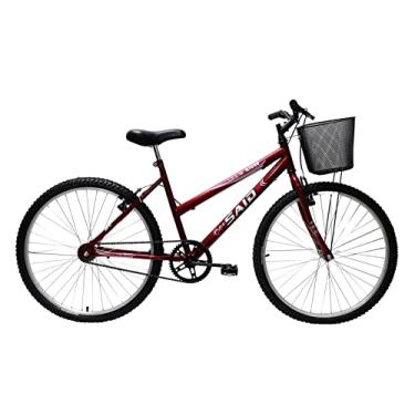 Imagem de Bicicleta de Passeio Saidx Bike Feminina Sem Marchas, Aro 26 Mono, Freio V Brake (Vermelha)