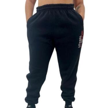 Imagem de Calça De Moletom Feminina Plus Size Flanelada Tamanho Grande-Feminino