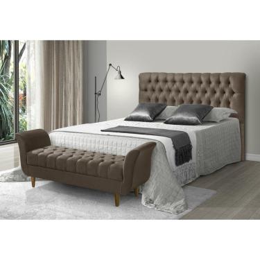 Imagem de Cabeceira para Box Solteiro 130x90cm Iasmin Marrom