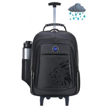 Imagem de Mochila bolsa rodinhas masculina feminina escolar trabalho