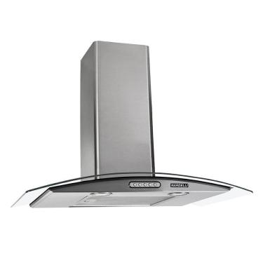 Imagem de Coifa De Parede 70cm Vidro Curvo Duto Slim 220v