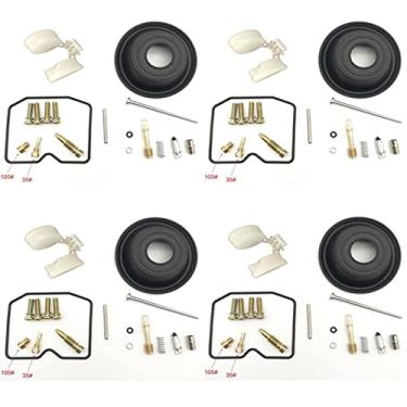 Imagem de Kit de reparo de carburador de motocicleta para configurar diafragma a vácuo e boia para peças de reconstrução KPS400 1989-1996 KPS 400 (4 conjuntos)
