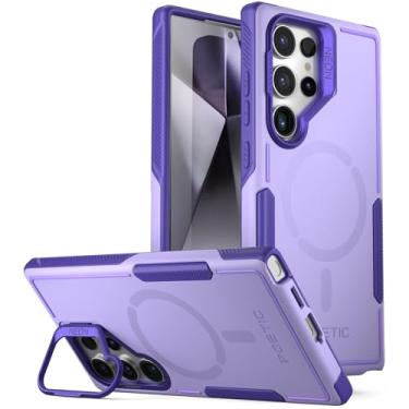 Imagem de Poetic Capa neon para Galaxy S24 Ultra de 6,8 polegadas, [suporte de câmera embutido] [compatível com carregamento sem fio], capa protetora resistente à prova de choque de camada dupla, roxa