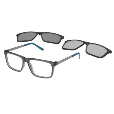 Imagem de Armação De Óculos Mormaii Swap 6 Clip On M6132d1355 Fumê Fosco-Masculino