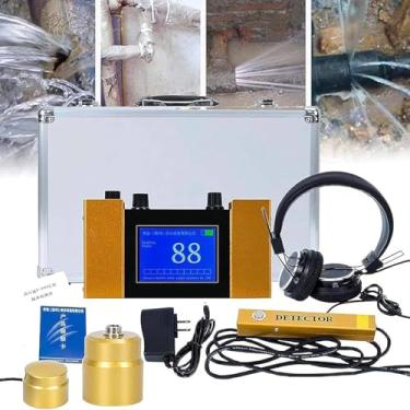 Imagem de Detector profissional de vazamento de água subterrânea - Sensor de geofone de vazamento de água, sensor de vazamento de água preciso e confiável para tubos - Profundidade de detecção de 3 me