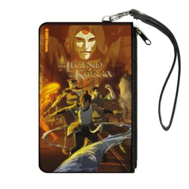Imagem de Buckle-Down Nickelodeon Zip Around Wallet, The Legend of Korra Group Action Pose e Amon Face Orange, lona, Laranja, LARGE, Casual